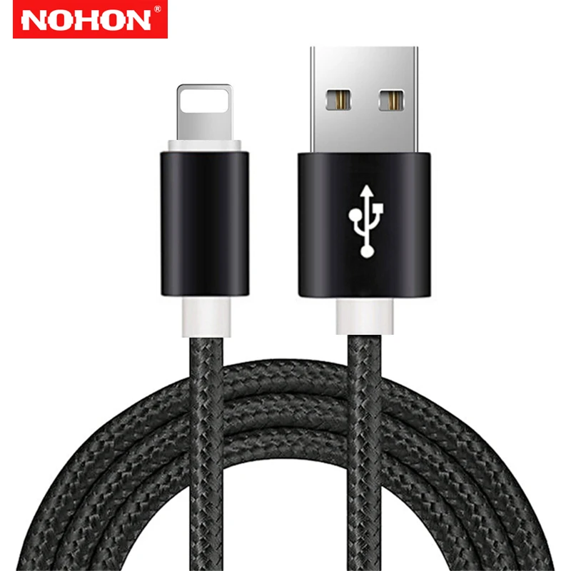 NOHON кабель для iPhone 5S, 1 м, 2 м, 3 м, а, быстрое зарядное устройство, USB зарядка кабелей, шнур для iPhone Xs 8, 7, 6 S Plus, iPad mini 2, 3, 4