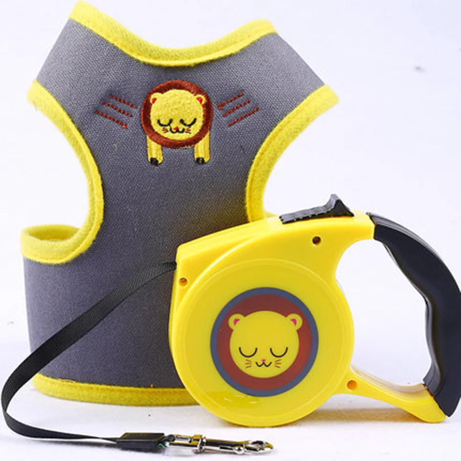 

Leash Harness Dog Collar And Leash Set Puppy Retractable Pitbull Chihuahua Dog Led Handy Halter Accessoire Chien Pet Shop 50XQ01