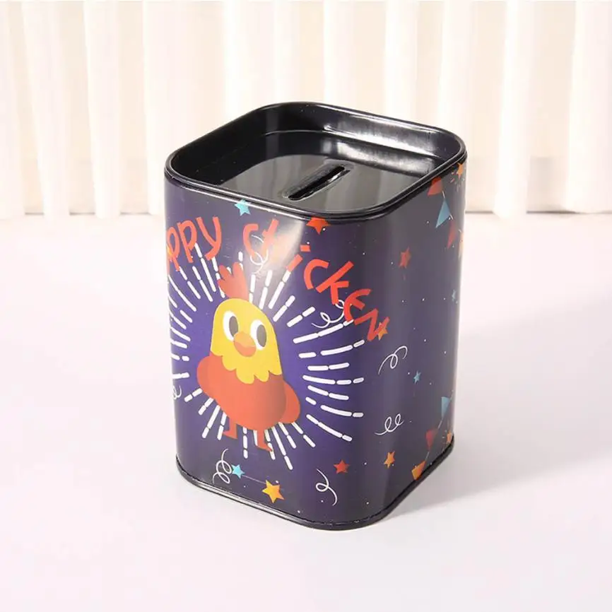 

Metal Candy Trinket Tin Jewelry Iron Piggy Bank Coin Storage Square Box Case levert dropship 2jul12