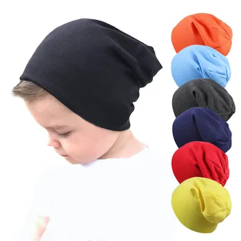 Lawadka Solid Hat for Girls Cotton Cap for Boy Spring Baby Hats Newborn Photography Props Bohemia Style Baby Beanie 1