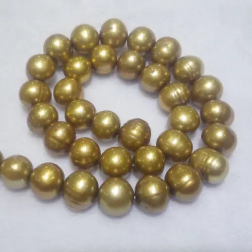 

Free Shipping >>wholesale 10-11mm coffee color freshwater pearl loose beads necklace