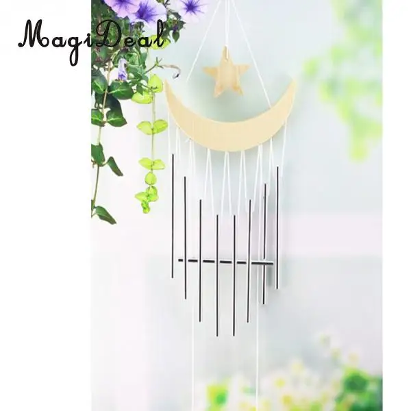 MagiDeal латунные большие металлические колокольчики, колокольчики фэн-шуй, домашний садовый подвесной декор, крыша-Фортуна, Восточный китайский счастливый колокольчик - Цвет: Moon and Star