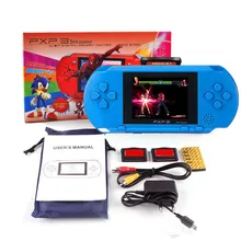 Ручные игры 16 бит PXP3 игровой консоли с 2 шт. карточная игра встроенный 150 классических игр и кабель AV поддержка ТВ-out