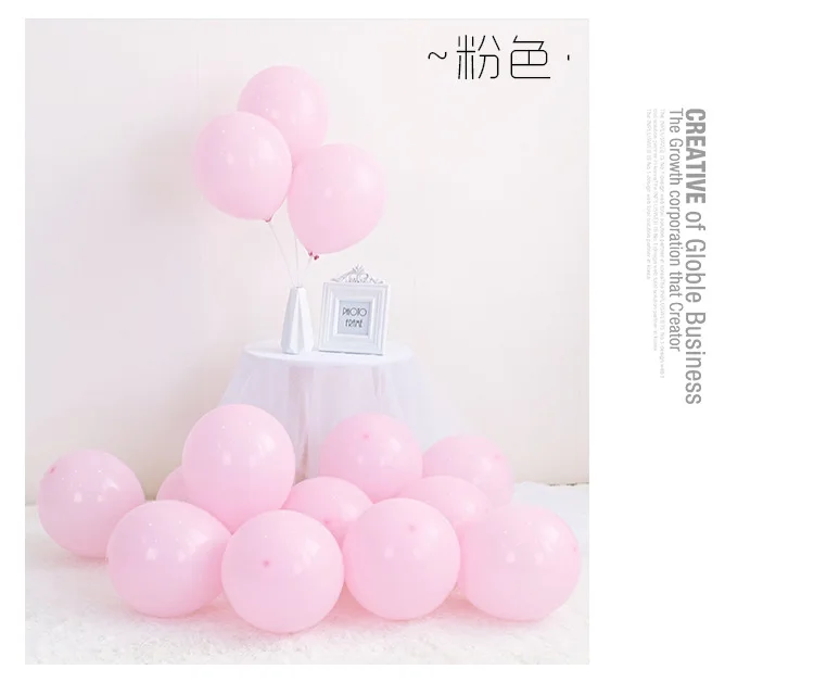 100pcs Thick Latex Macaron Balloons Wedding Birthday Party Decoration 2.4g Pink Mint Rose Air Helium Baloon Event Party Supplies