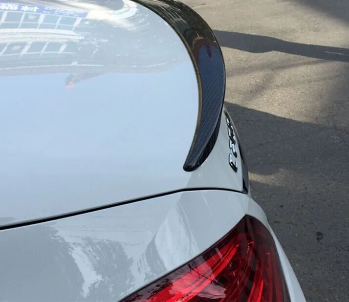 W205 углеродного волокна багажник загрузки спойлер крыло губ подходит для Mercedes Benz C Class C260L C200L C180 седан 2015UP