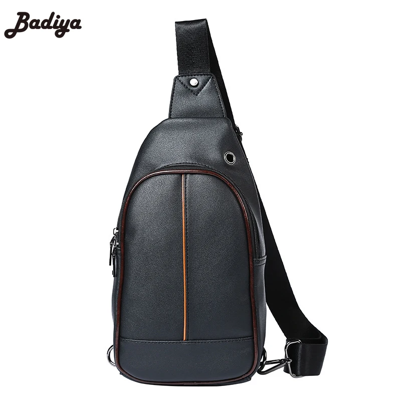 

Fashion Brand Brief Design Chest Bag Messenger Bags Men Single Shoulder Strap Packs PU Leather Multifunctional Travel Bag