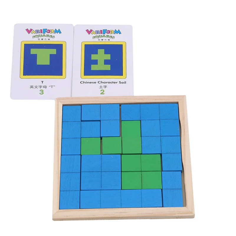 Деревянное разнообразие головоломка тетрис пройти игра детский сад образование просветление развивающие игрушки от 2 до 6 лет