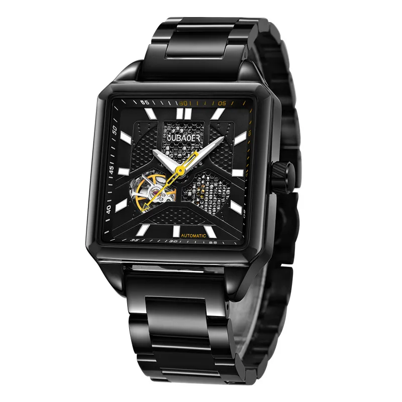 OUBAOER автоматические механические мужские часы лучший бренд класса люкс из нержавеющей стали мужские часы Военные Спортивные скелетные мужские часы горячая 2003