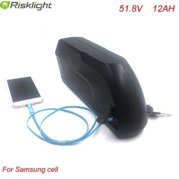 

52V 12Ah Upgraded Dolphin ebike Battery 52V 12AH 1500W Lithium Battery Pack for Ebike with Charger+5V USB