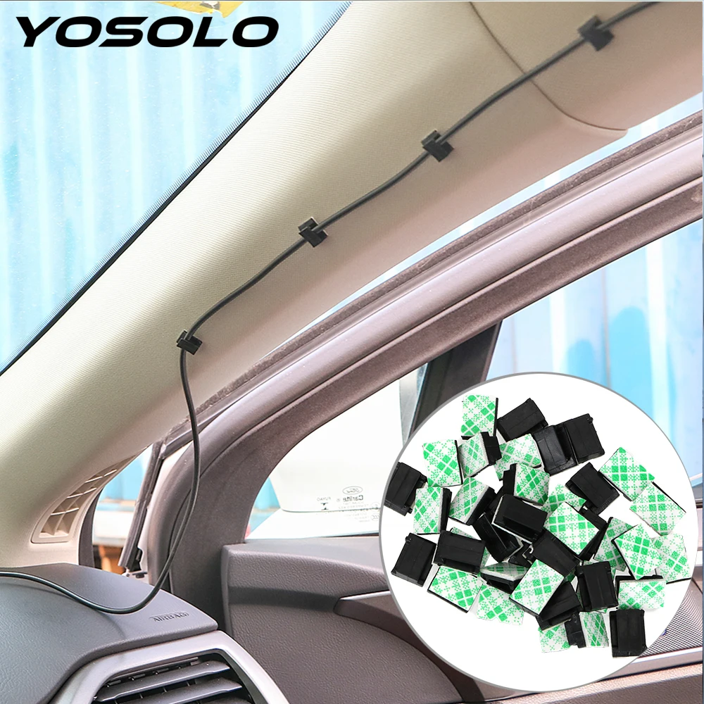 

40Pcs Wires Fixing Clips Car Vehicle Data Cord Cable Tie Mount Interior Accessories Auto Fastener and Clip