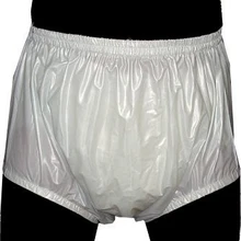 FUUBUU2201-White-S-2PCS, пластиковые трусы, нижнее белье для мужчин, мужские шорты-боксеры, ПВХ, шорты для недержания