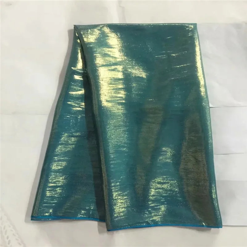 Высококачественная шелковая ткань для женского платья с вышивкой Джордж шелковая ткань Африканская металлическая шелковая ткань 114 см/8 мм 5 ярдов LXE092415