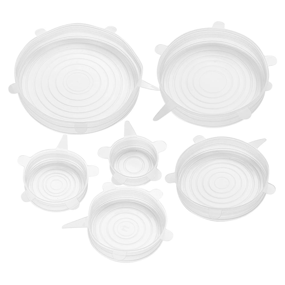 HOOMIN 6 шт./компл. эластичная крышка прозрачная силиконовая форма Крышка для еды кухонные инструменты, гаджеты