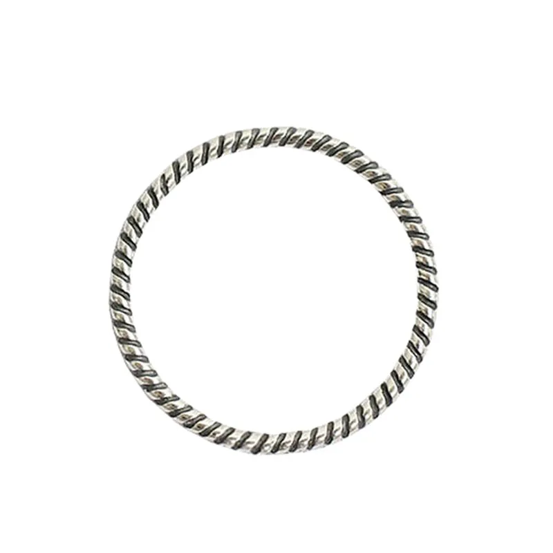 925 Sterling Silver Twist Ring Fashion Simple Antique Silver Fine Ring Thin Small finger Ring For Women minimalist Jewelry