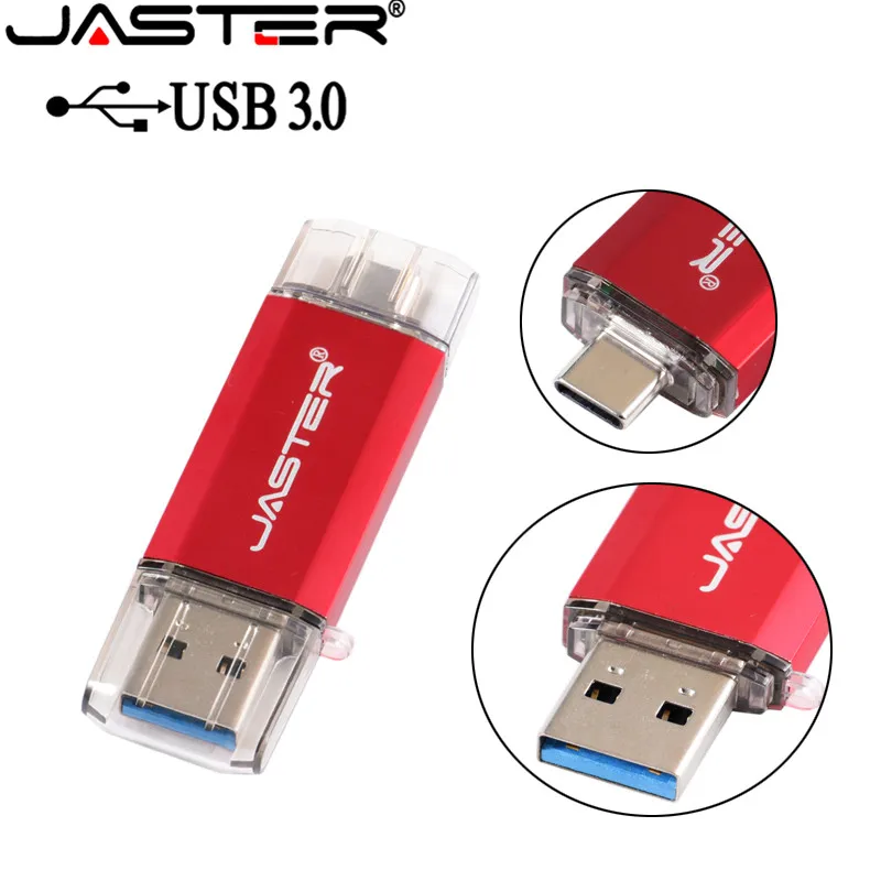 JASTER Горячее предложение тип C 3,1 Порт OTG USB 3,0 флэш-накопитель для Sumsung S8 Plus type C телефонов.(более 20 шт., бесплатный логотип