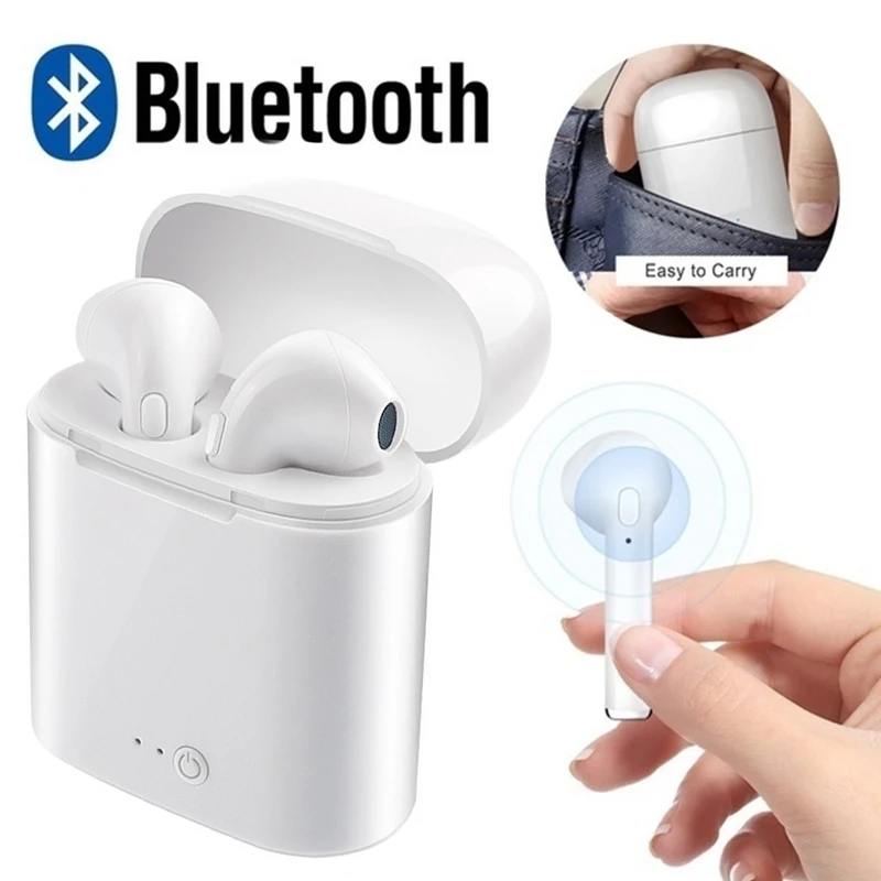 

I7s TWS Wireless Earphones Bluetooth Earphone Stereo In-Ear Headset Headphones With Charging Box Mic Earphone For xiaomi