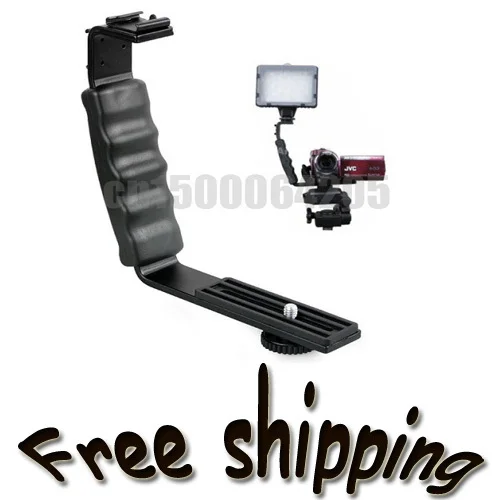 Angolo Retto 2 Shoe Flash Staffa Per La Luce Del Led Fotocamere Reflex Digitali 5D 5D2 5D3 60D D90 D3200 D5300 D5100 D5500 E Videocamere