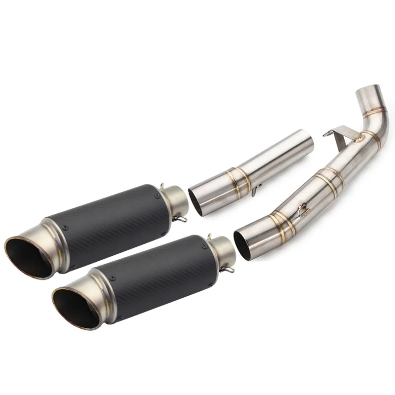 

For Kawasaki Z1000 2007 2008 2009 Exhaust Muffler Pipe System Slip On Link Middle Tube with Exhaust Tailpipe Escape Moto