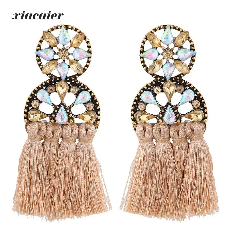 

Xiacaier Tassel Earrings For Women Bohemia Jewelry Statement Earrings Vintage Ethnic Boho Earrings Geometric Brincos Bijoux