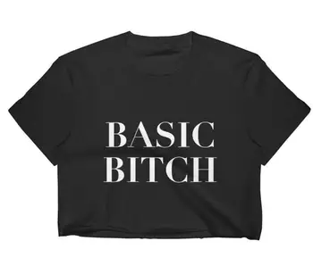 

Basic Bitch Print Women Summer Crop Top Short t shirt Sexy Slim Funny Top Tee Hipster Tumblr Drop Ship C-14