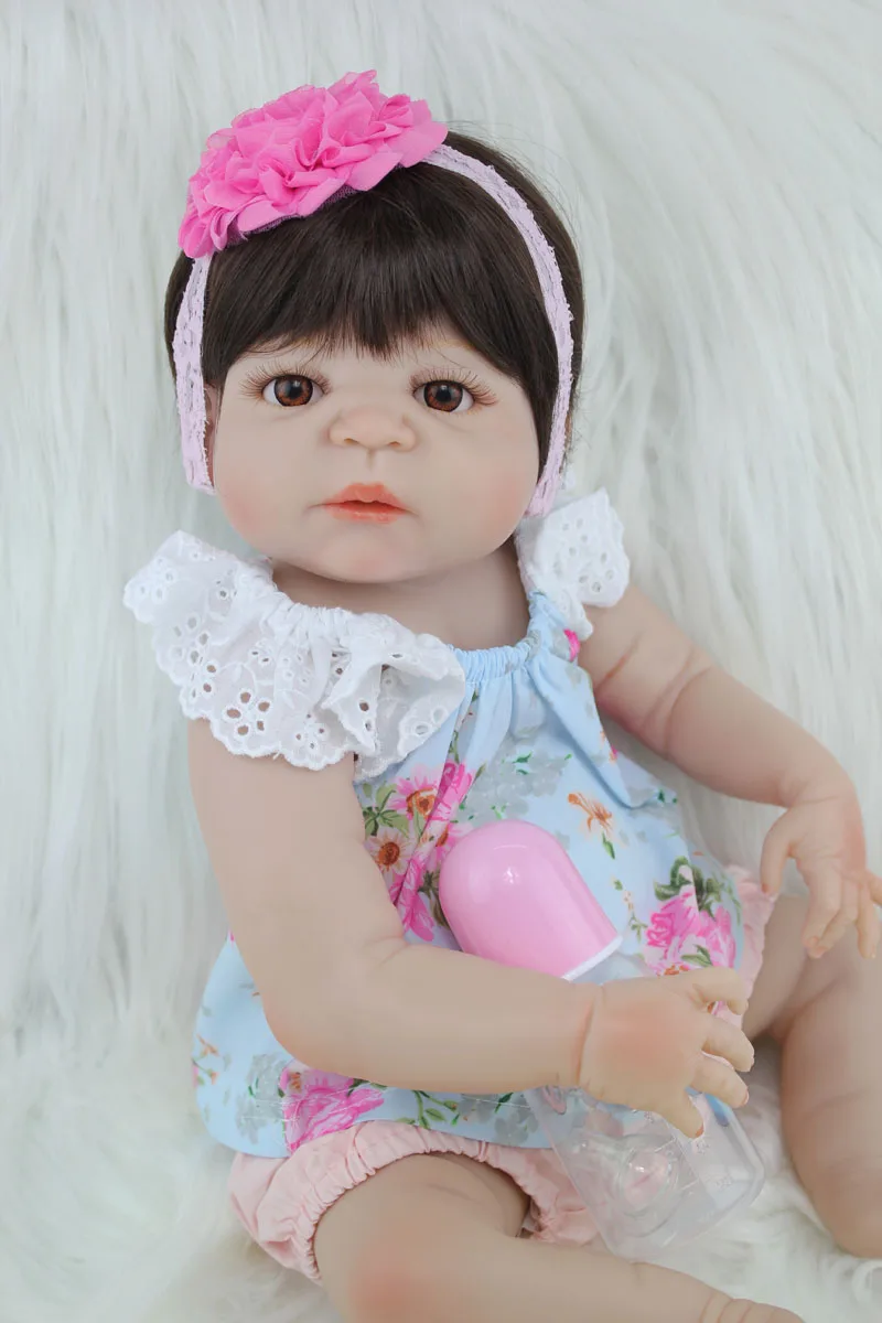 BZDOLL, 55 см, полностью силиконовая кукла Reborn Girl, игрушки 22 дюйма, Реалистичная кукла для новорожденных принцесс, подарок на день рождения, игрушка для купания