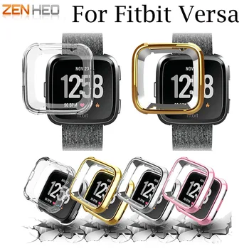 

Ultra-thin Soft Plating TPU Protection Silicone Case Cover For Fitbit Versa wearable devices smartwatch watch Frame Accessories