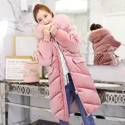 Осенняя Корейская версия розовый хлопок Для женщин пуховая одежда 2018 Новый стиль зима Xxl Женский мягкий Повседневная обувь черные модные