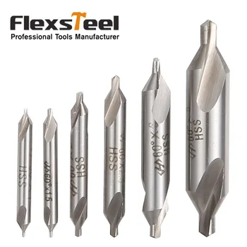 

6pcs/set Electrical HSS Combination Center Drills Countersinks Bit Set Lathe Mill 60 Degree Angle 5/3/2.5/2/1.5/1mm