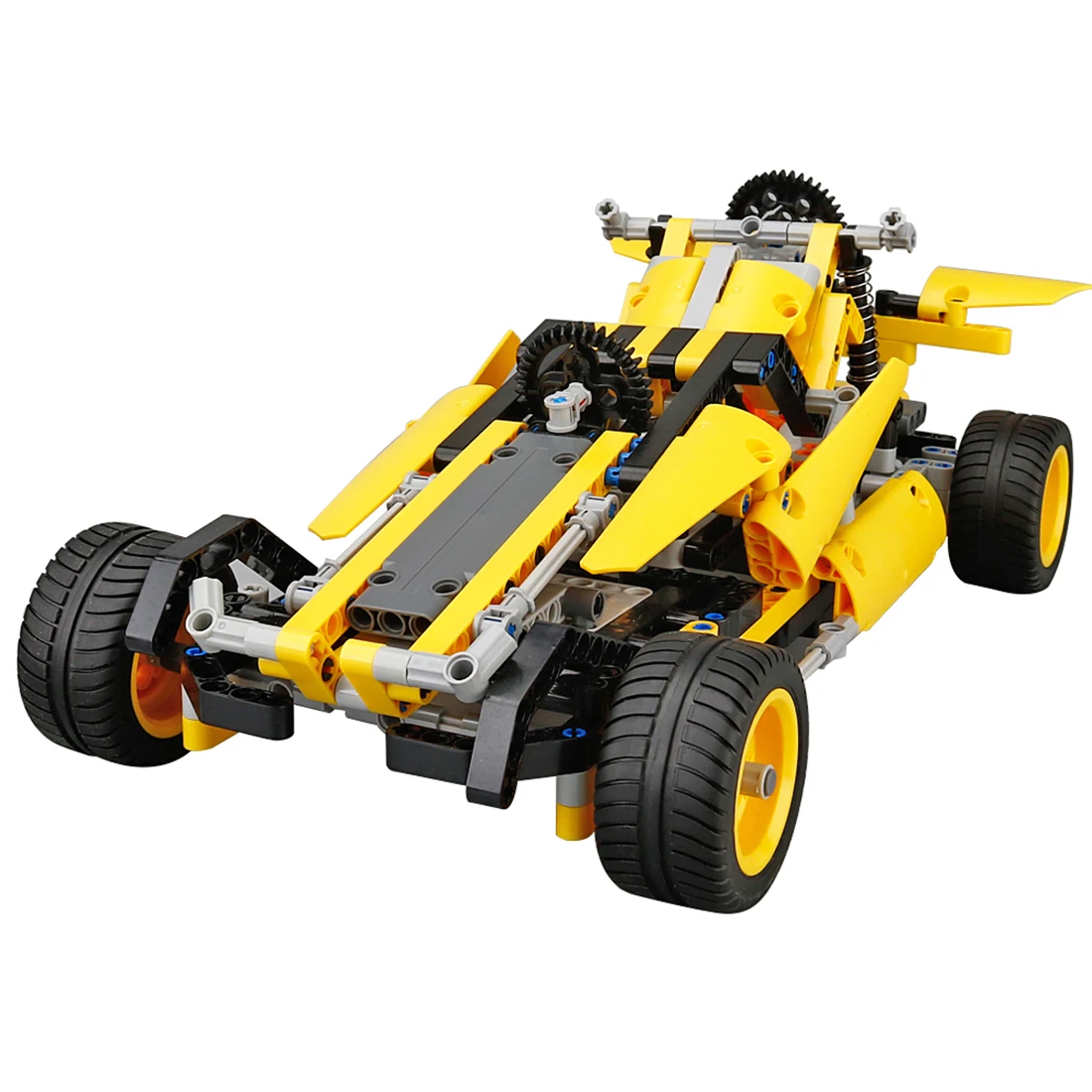 

DIY Building Block High Speed RC Car Off-road Vehicle Deformation Vehicle Educational Toy - Yellow Pythons Type