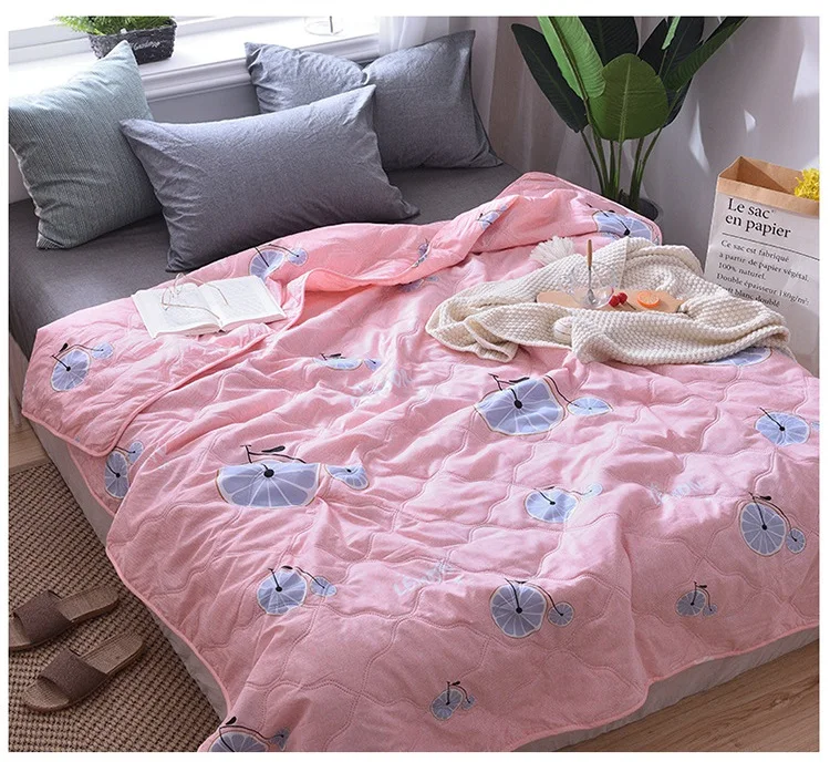 Звездное небо Фламинго промытый хлопок кондиционер летнее одеяло дышащие постельные принадлежности Одеяла для взрослых детей пледы покрывала
