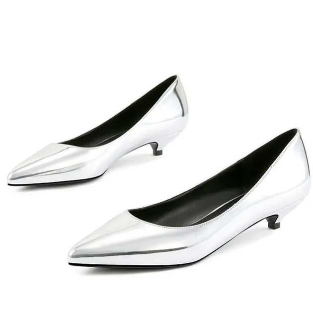 Весенние женские брендовые туфли-лодочки из высококачественной натуральной кожи; элегантные офисные туфли для танцев; женская обувь на каблуке размера плюс; F0007 - Цвет: 4