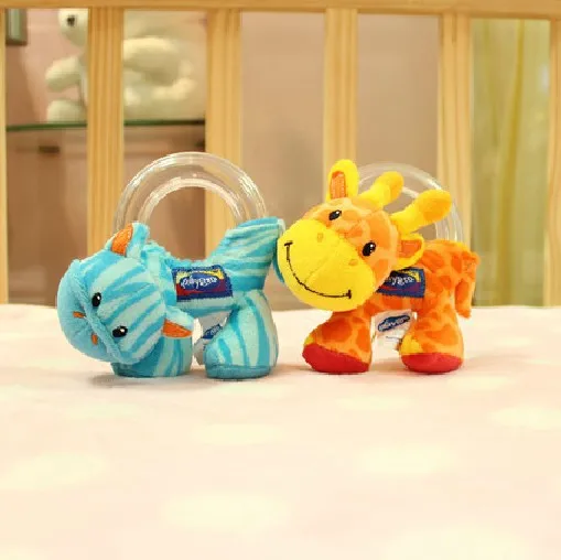 candice guo! new arrival cute giraffe zebra baby plush toy rattle hand shaking bell 2pcs/lot | Игрушки и хобби