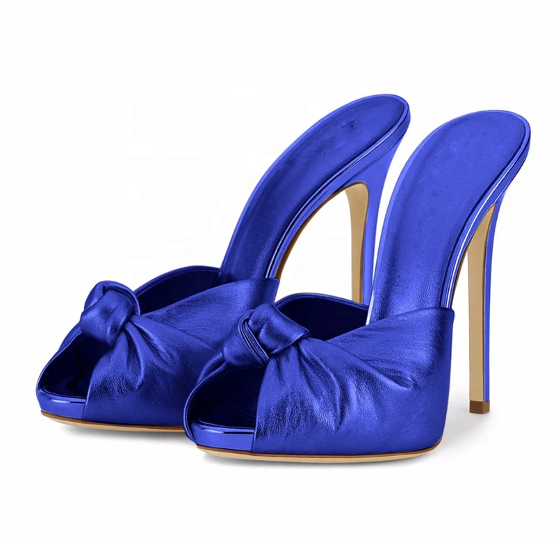 Arden Furtado/ г.; летняя модная женская обувь; пикантные элегантные вечерние туфли на шпильке золотистого и синего цвета; розовые шлепанцы без задника; большие размеры
