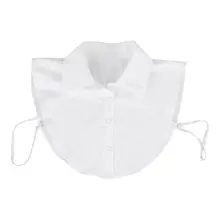 Gleader Women's Detachable Half Shirt Blouse Collar White