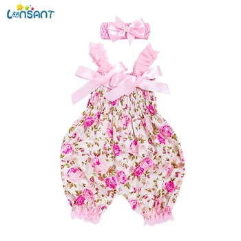 

LONSANT 2Pcs Newborn Baby Boys Girls Romper Jumpsuit Headband Outfit Clothes Baby Clothes Cotton Romper Roupas De Bebe Set N30