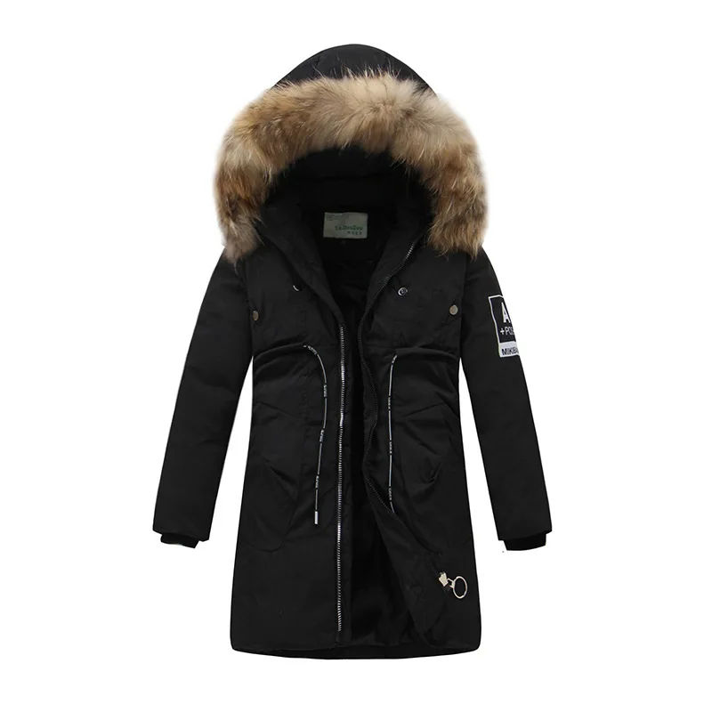2017 New Brand Clothing Jackets Thick Keep Warm Boy Down Jacket High Quality Real Fur Collar Hooded Down Jacket Girl Winter Coat (16)