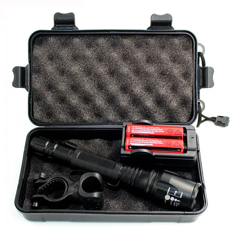 Luz do Flash de Luz Ultrafire Levou Lanterna Brilho 3800 Lumen Cree Xm l t6 2 Zoomable Tactical Lanterna Tocha Lanterna x 18650 Massa