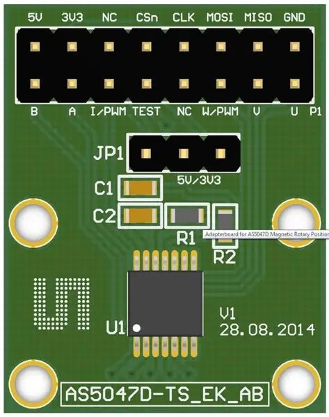 АМС точечный AS5047D-TS_EK_AB модуль AS5047P-TS_EK_AB датчик положения