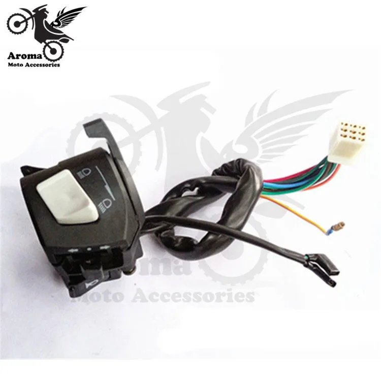 Interruptores de Moto Guidão para Honda e Motocicleta Universais Iluminação Multifuncional 1 Par 9 e motocicleta, iluminação multifuncional, 1 par