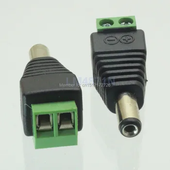 

(10-pack) Male DC Power Adapter Jack 5.5 x 2.1 mm for CCTV
