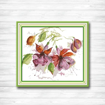 

Gorgeous lily flowers diy home Decor painting 14CT 11CT counted cross stitch Needlework Set Embroidery kits chinese cross stitch