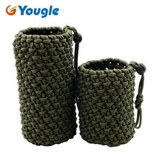 550 Паракорд парашютный шнур держатель носитель бутылки для воды ваза ручка контейнер для наружного аварийного выживания