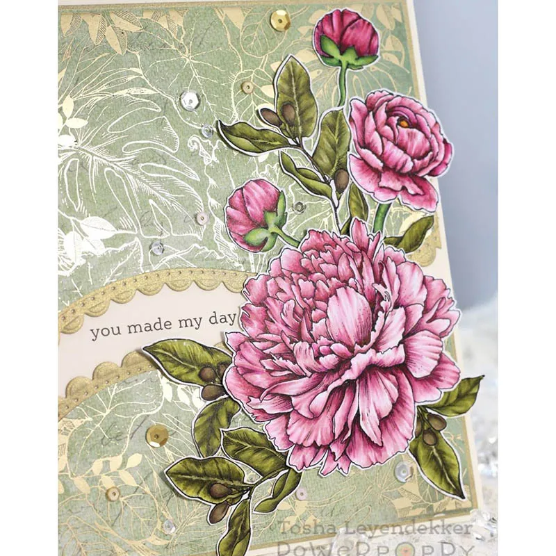 

Abundant petals power poppy transparent clear stamp for DIY Scrapbooking/Card Making/Kids Christmas Fun Decoration Supplies