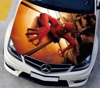 

120*150 cm Car Engine Hood Sticker Cool Spider Man Styling Head Roof Decal Decor Carbon Vinyl Waterproof