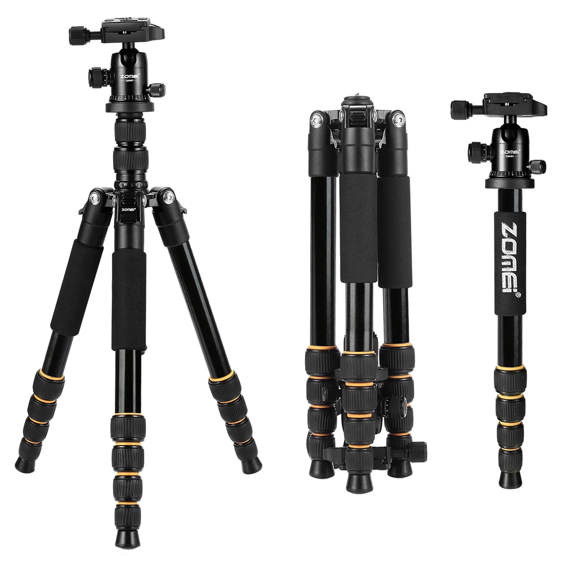 

ZOMEi Q666 Professional Travel Camera Tripod Monopod aluminum Ball Head compact for digital SLR DSLR camera
