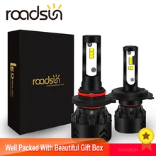 roadsun Auto Car Led H4 H7 H11 H1 9005 9006 HB3 HB4 LED Headlight Bulb With Lumileds ZES Chip 12V 6000K Bright White Light Pair roadsun Auto Car Led H4 H7 H11 H1 9005 9006 HB3 HB4 LED Headlight Bulb With Lumileds ZES Chip 12V 6000K Bright White Light Pair