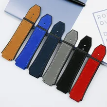 Мужской кожаный матовый ремешок 25 мм x 19 мм для Hublot ремни, часто используется в больших взрывных кожаных аксессуаров для часов