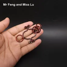 Коллекция красная медь, металл Пазлы ручной работы играть в одиночное кольцо забавная игрушка в форме духов