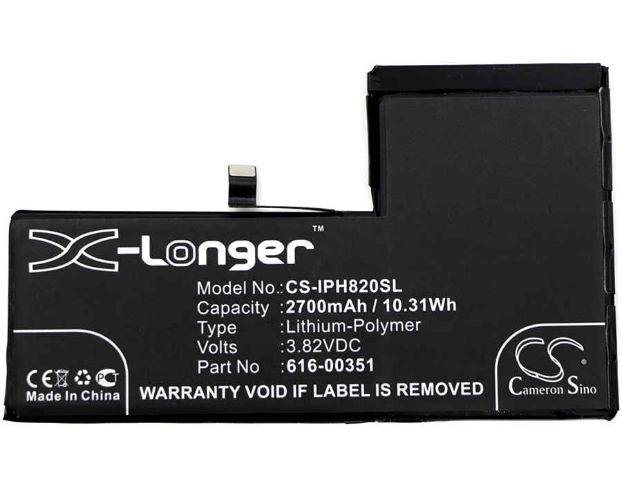 Аккумулятор Cameron Sino 2700mAh 616 00351 для Apple iPhone X MQA52LL/A MQA62LL/A MQA82LL/A MQA92LL/A|Аккумуляторы