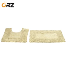 ORZ хлопковые Противоскользящие коврики для туалета, набор, машинная стирка, коврик для двери, для улицы, для душевой комнаты, для ванной, напольный коврик с u-образной формой